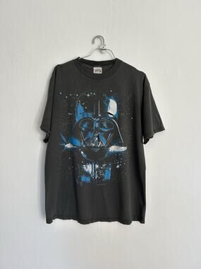 Vintage 90s Star Wars Darth Vader Lucasfilm T-Shirt Size XL Tultex Faded Thrash
